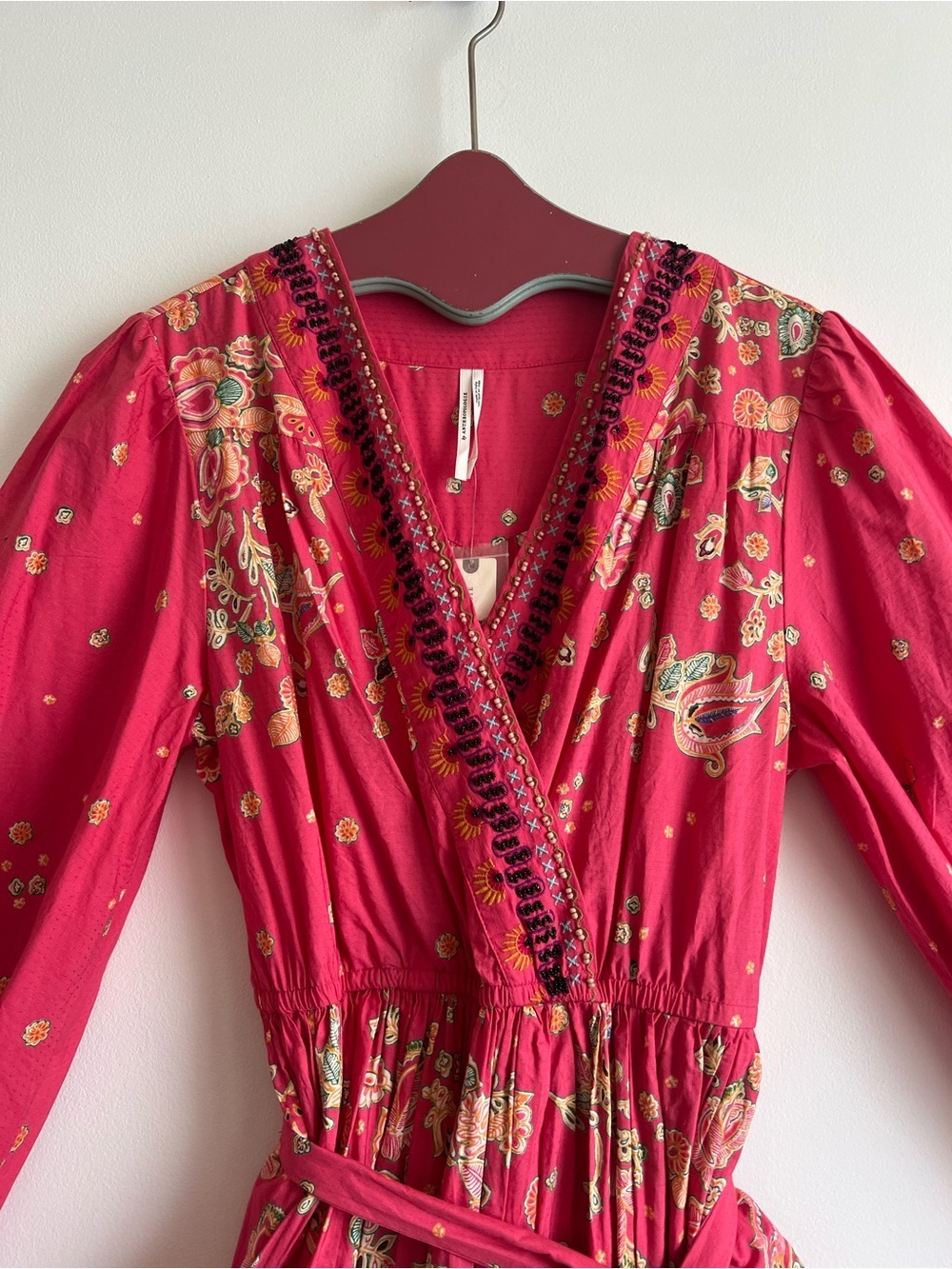 Anthropologie Raquel Embroidered Mini Dress in Pink Combo - Picture 7 of 16